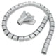 thumbnail image 1 of Cable Sleeve Organizer Coiled Wire Management Winding Tube Open Type with Clip 10meter GrayDia32mm, 1 of 5