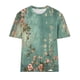 thumbnail image 4 of Fiudx Camisas de Mujer Camiseta de Manga Corta con Cuello Redondo y Estampado Informal para Mujer, 4 of 4