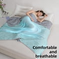 thumbnail image 6 of ROSEKIND Cooling Comforter for Hot Sleepers, OEKO-TEX Certified Lightweight Blanket, Soft & Breathable Cooling Quilt, 80x90in, Iced Lavender, 6 of 9