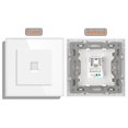 thumbnail image 3 of Toma de red de pared Cat6 RJ45 con TV, toma de datos de pared doble, teléfono, panel de cristal, toma de red RJ45 para ordenador, 3 of 5