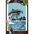 thumbnail image 3 of Panama City Beach, Florida, Dolphins Jumping (9x12 Wall Art Print, Home Decor), 3 of 3