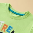thumbnail image 4 of Boys Toddler Clothes Sets Short Sleeve T Shirt And Shorts Summer Outfits Cotton For Beach Playwear Boys 2 Piece Clothes Set Green,5-6Y, 4 of 5