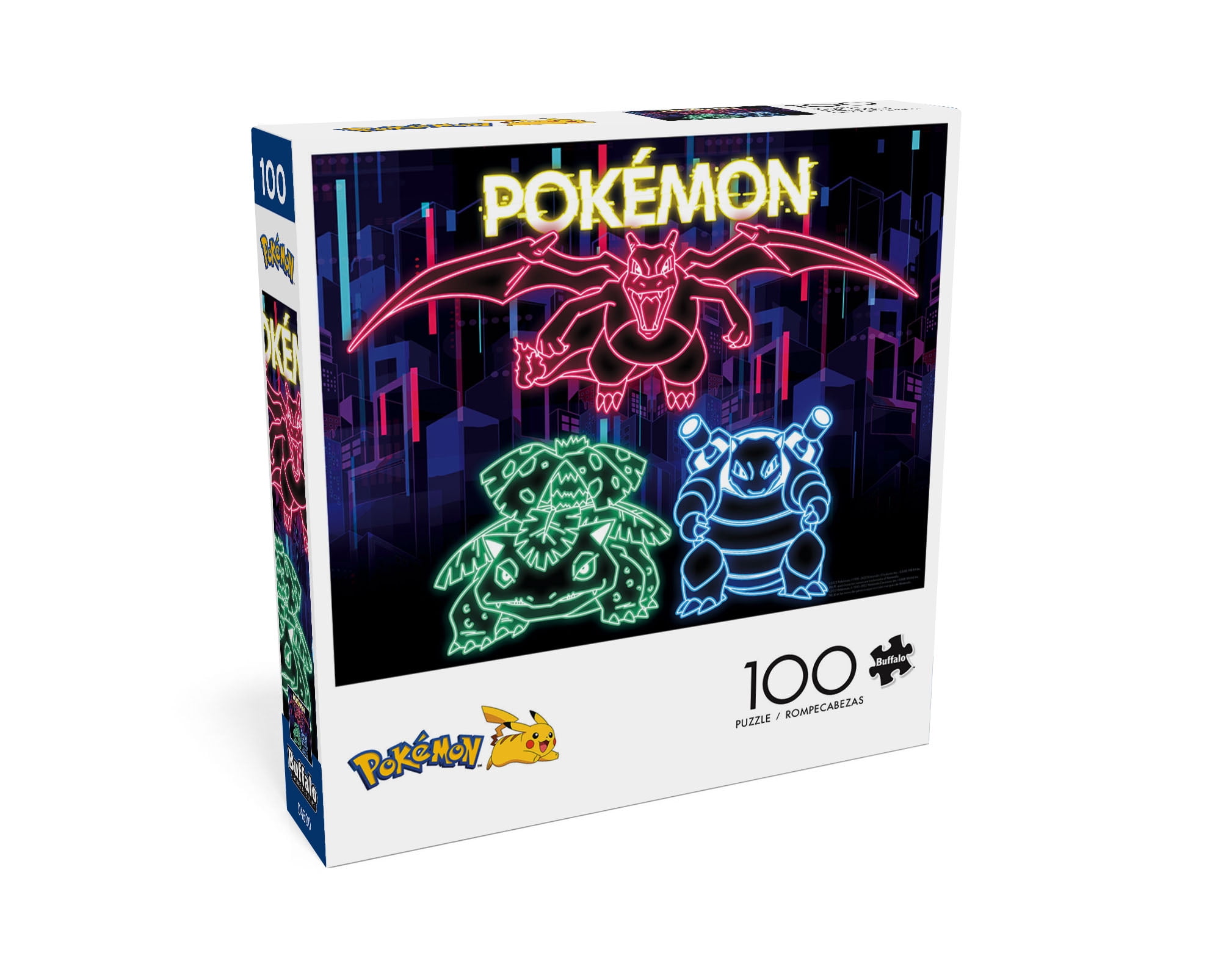 Buffalo Games 100-Piece Pokemon Final Evolution Neon Jigsaw Puzzle