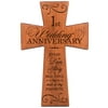 LifeSong Milestones 1st Wedding Anniversary Wood Wall Cross Signs for Gift Ideas - Every Love Story
