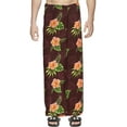 thumbnail image 4 of LA LEELA Men's Bath Trunk Swimwear Sarong Pareo Beach Wrap One Size Rust, Hibiscus Summer Vacation Aloha, 4 of 5