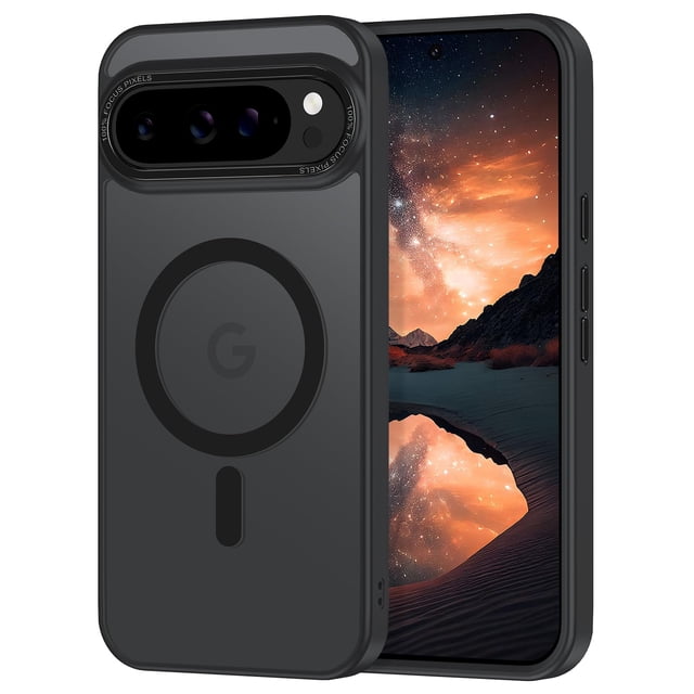 Funda magnética para Google Pixel 9 Pro XL, color negro