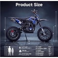 thumbnail image 2 of 40CC Kids Dirt Bike, 4-Stroke Gas Powered Mini Motorcycle for Kids Ages 6-14, 25MPH Youth Off Road Dirt Bike with Dual Disc Brakes, Full Suspension, No Oil Mixing, Easy Start, 2 of 9