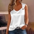 thumbnail image 2 of HBGVBA Satin Tank Tops for Women,Plus Size Summer Tops,Solid Color V-Neck Spaghetti Strap Casual Tank Tops, 2 of 5