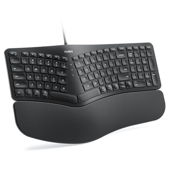 Teclado Nulea RT05C con división ergonómica con cable y reposamuñecas