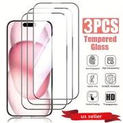 iPhone XS Max Crystal Clear Tempered Glass Screen Protector, Strong 9H Hardness, Edge-to-Edge Coverage, Scratch Resistant, Fingerprint Resistant - Pack of 3
