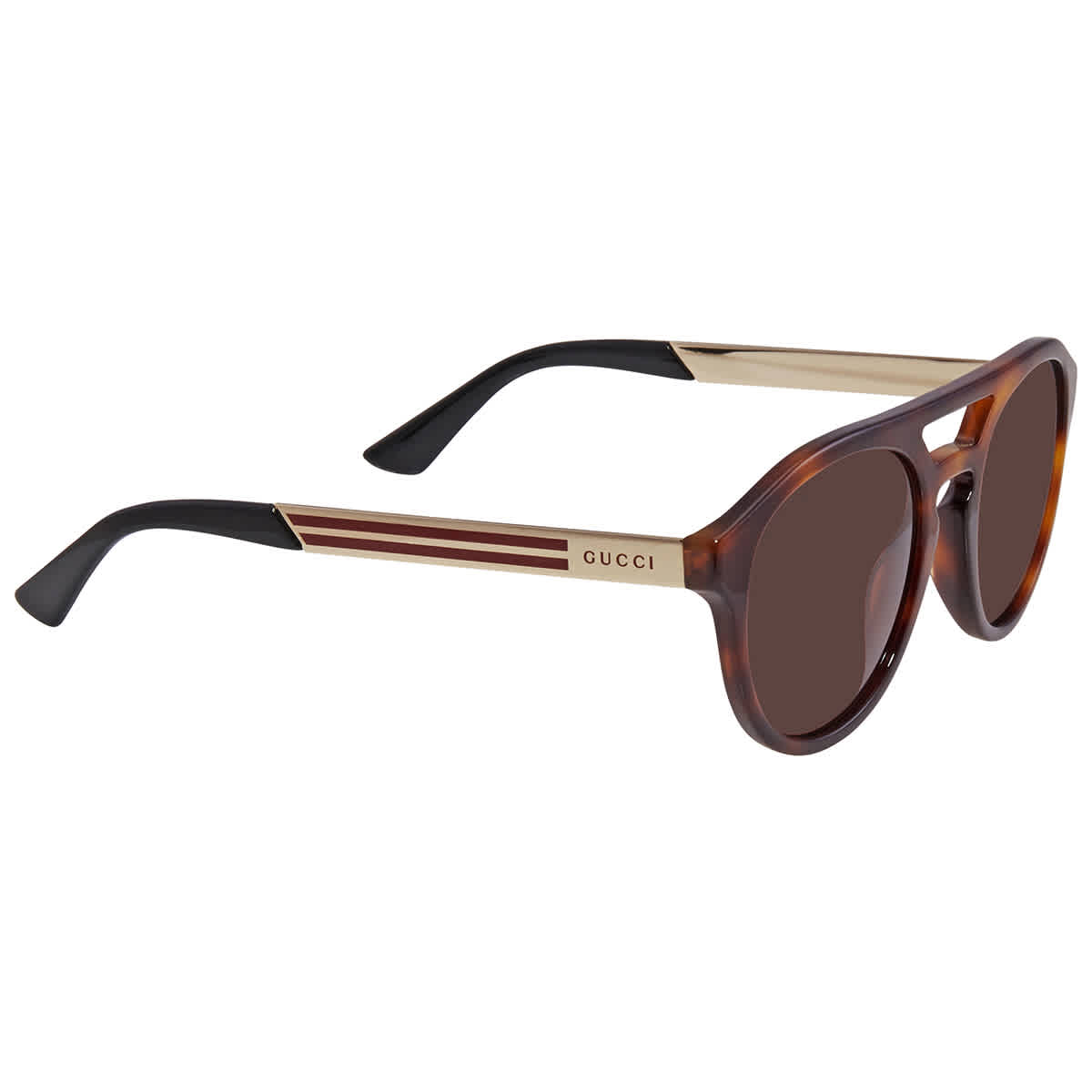 Gucci Brown Aviator Men's Sunglasses 