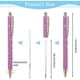 thumbnail image 4 of 6 Pcs Bling Glitter Metal Pens, Retractable Ballpoint Pens Cute Glitter 1.0 mm Black Ink, 4 of 5
