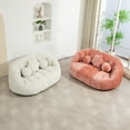 thumbnail image 2 of Bean Bag Sofa Lazy Sofa Durable Comfort Lounger High Back Bean Bag Chair Couch for Adults and Kids, Indoor & Outdoor, Accent Floor Soft Lounge Chair (White chenille), 2 of 9