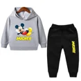 thumbnail image 3 of Conjunto de sudadera con capucha para niños, ropa para niños, ropa para bebés, suéteres casuales con capucha de Mickey, sudadera con capucha y pantalones, 2 piezas/conjunto, 2 a 14 años, 3 of 5