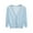 Blue, variant on Tarylea Ribbed Knitted Tops for Women Thin Cardigan Candy Color Sunproof Tops V Neck Button down Shirt Loose Casual Wear