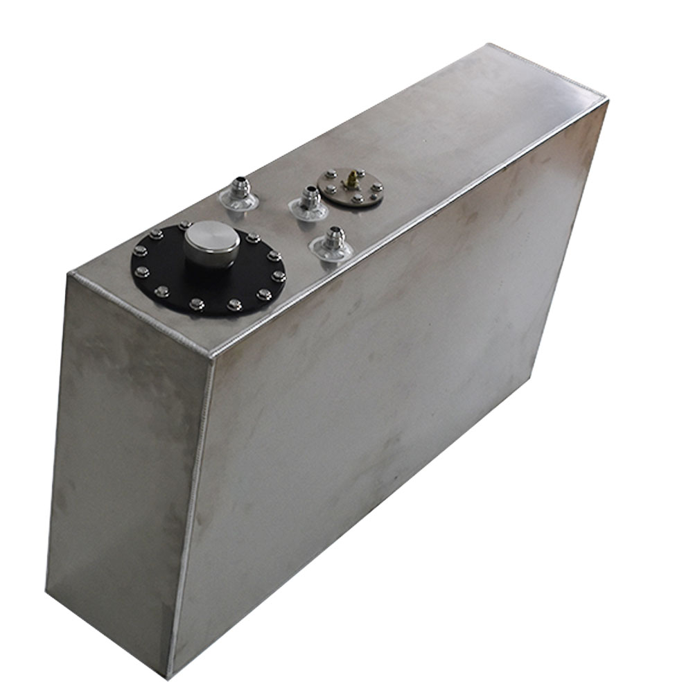 Labwork 17 Gallon Black Aluminum Race Fuel Cell – 64L, With Cap & Level Sender, 8AN