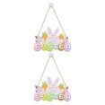 thumbnail image 2 of Decoraciones de Pascua Ounissouiy con conejo y Zanahoria de madera, 2 of 6