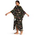 thumbnail image 2 of SEANATIVE Women Kaftan Beach Coverup Dress Plus Size Caftan Side Slits Maxi Dress Stylish Loungewear Trendy Swimsuit Cover Up for Beach Pool Vacation, Butterfly Mushroom Flower Black, 2 of 7