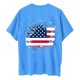 thumbnail image 5 of Camiseta de Cuello Redondo Impresa Delantera Y Trasera Del Día de la Independencia de las Mujeres, Tops Cortos Casuales para las Mujeres, 5 of 5