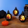thumbnail image 4 of POINTERTECK LED Lantern Battery Powered  Waterproof Portable Ring Warm Light Scene Layout High Brightness Halloween Pumpkin Witch Skull Electronic Candle Lamp Party Favor Style C One Size, 4 of 13