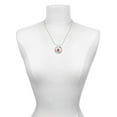 thumbnail image 3 of Delight Jewelry Hot Pink Hibiscus Flowers Spinner Hockey Ring Charm Necklace, 18", 3 of 4