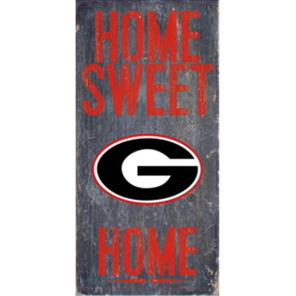 Georgia Bulldogs Wood Sign - Home Sweet Home 6"x12"