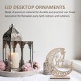 thumbnail image 3 of 2 piezas de adornos de madera para Ramadán, Eid Mubarak, adornos de mesa de madera con forma de luna para fiestas de Ramadán, Eid Mubarak, 3 of 6