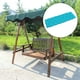 thumbnail image 3 of Cojín de banco largo, silla de jardín, silla de salón, asiento de mimbre, 120x50cm azul claro Sunnimix Cojín del asiento del banco, 3 of 8