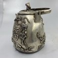 thumbnail image 3 of Silver teapot set with 9 teapots, white copper lotus pond moonlight design, household heat-insulating and anti-scalding kettle, gift craft., 3 of 4