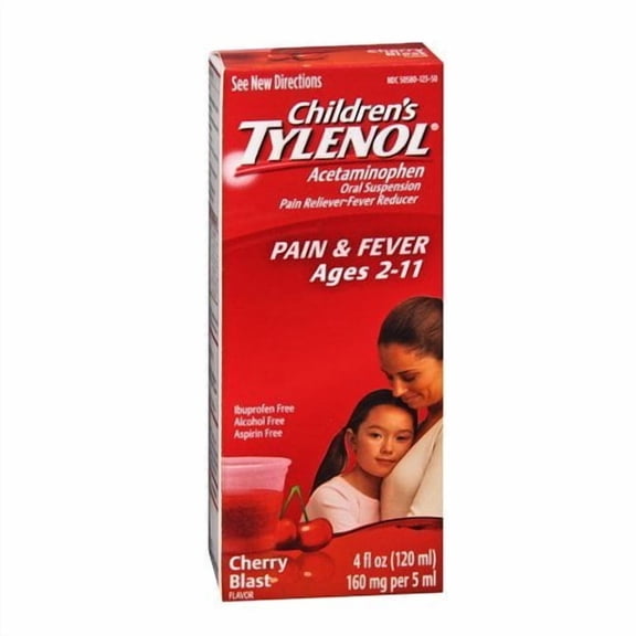 Tylenol Childrens Pain Reliever And Fever Reducer, Cherry Blast Flavor - 4 Oz, 2 Pack Liquid, Child