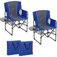 thumbnail image 2 of Ourlova Chaise de Camping de Réalisateur Surdimensionnée - 2 Pcs, Portable, Aluminium, avec Table d'Appoint, 2 of 8