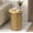 Natural, variant on PieDle Wooden Round Side Table with Pedestal Base, Fluted Column Accent Table for Living Room or Bedside, Handcrafted Finish, Classic Design, Set of 2