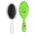 thumbnail image 2 of Healthy Avocado Hair Brush, Fresh Green Fruit Pattern Detangling Paddle Brush, Cute Kawaii Avocado Lover Design, 2 of 8