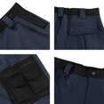 thumbnail image 6 of Migroa Men's Hiking Cargo Shorts with Zipper Pockets Lightweight Outdoor Work Camping Sport Golf Casual Travel Fishing Multipocket Blue L, 6 of 8