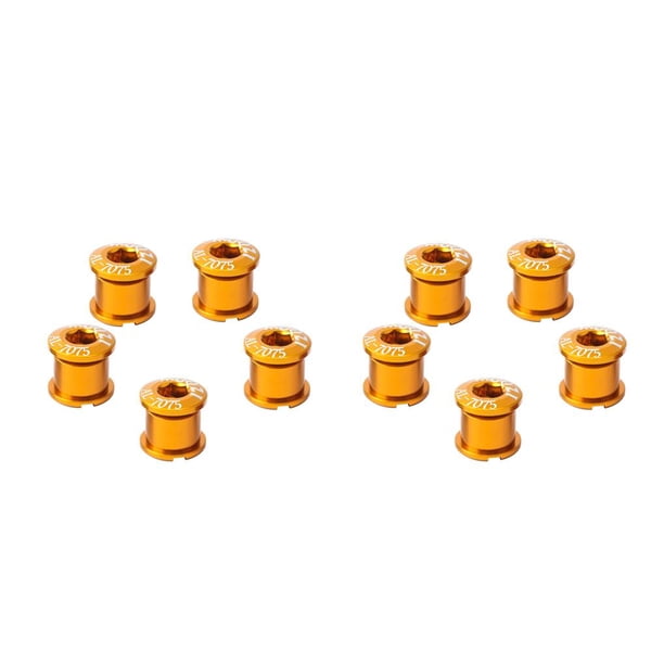 Eigraketly 5 piezas de pernos de bicicleta Kit de pernos y tuercas multicolores Componentes de ciclismo de bicicletas de montaña universales para platos y Placa doble,oro 2piezas Eigraketly CBP213032