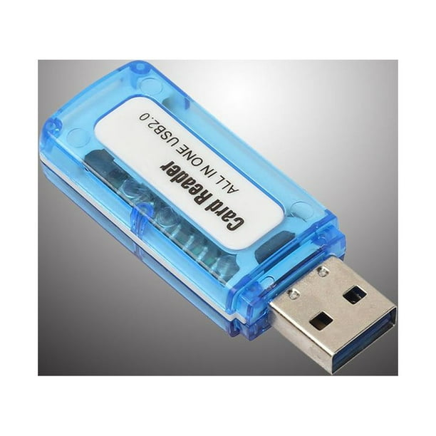 Lector de tarjetas de memoria portátil 4 en 1 USB 2.0 para tarjeta SD/TF/T-Flash/M2
