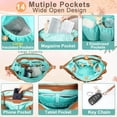 thumbnail image 3 of Bolsa de pañales Tote MOMINSIDE 4 en 1, mochila de piel, color marrón, 3 of 6