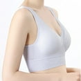 thumbnail image 6 of Elainilye Fashion No Wire Bras For Women Lace Yoga Sports Bra Sleep Bra Full Coverage Bra Wirefree Seamless Sports Underwear,White, 6 of 7