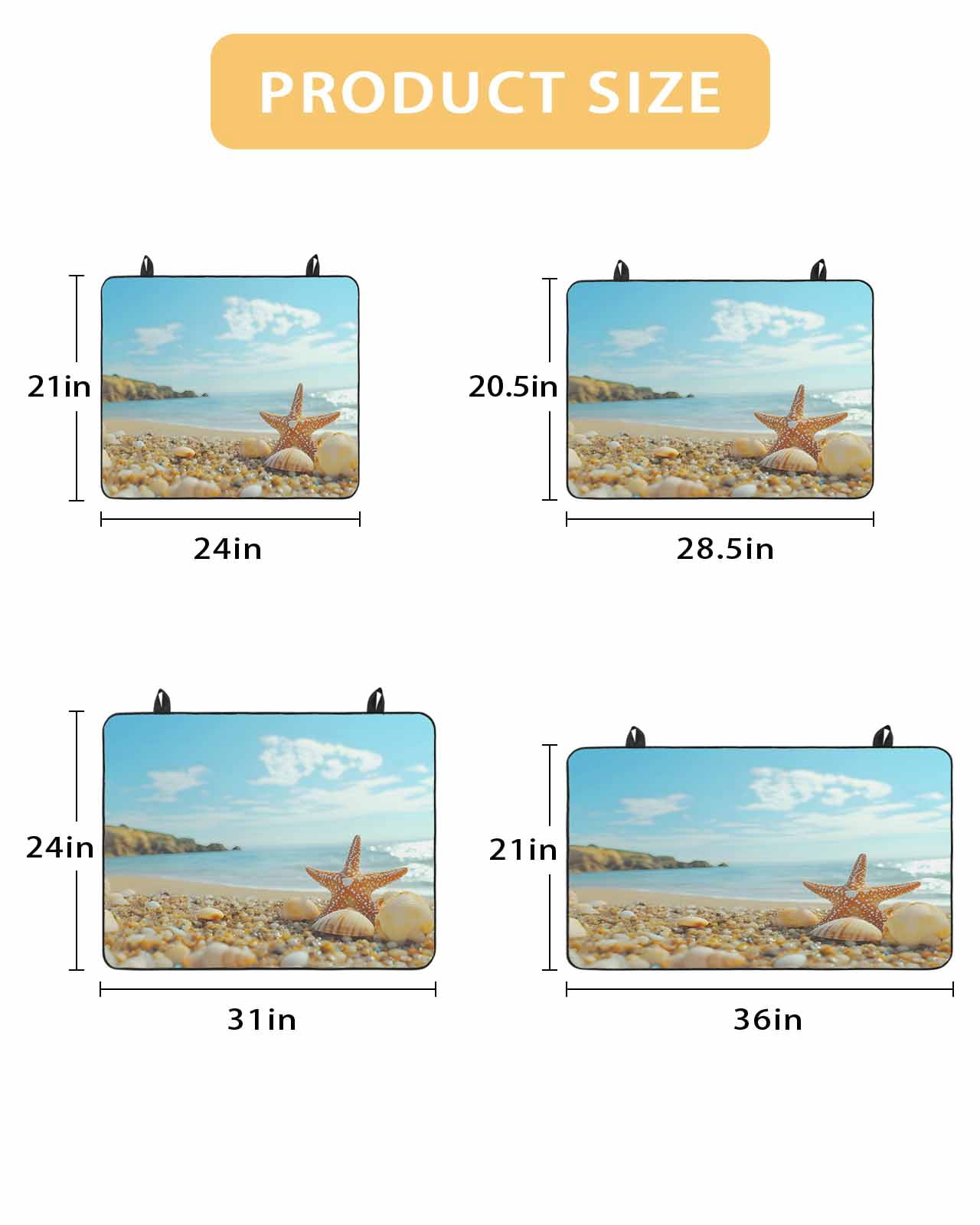 nqOlkjepod Large Induction Cooktop Protector Mat 24"x21", Coastal Starfish Stove Top Covers for Electric Stove, Modern Ocean Beach Conch Seashells Stove Burner Cover Mats, Glass Top Stove Cover
