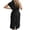Black #1, variant on Up to 60% Off! pstuiky Womens Dresses, Women Short-Sleeved Lapel Dress Solid Color Lace-Up Dress Button up Shirt Dress Leisure Purple M