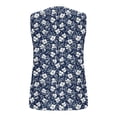 thumbnail image 5 of Fewfanhot Women's Floral Print Sleeveless Tank Top, Hawaiian Flower Pattern Casual Blouse, Lightweight Summer Crew Neck Camisole, S-2XL, 5 of 6