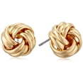 thumbnail image 1 of Pendientes Anne Klein Classics con nudo dorado, 1 of 2