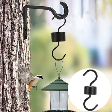 YLSHRF Bird Feeder Hooks,Ant Prevention Hooks,5Pcs Bird Feeder Hooks Black ABS Sturdy Easy Install Beautiful Ant Prevention Hooks for Garden