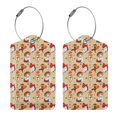 thumbnail image 3 of Sikiie Guinea Pigs And Mushrooms Luggage Tag for Suitcase Leather Baggage Tag with Stainless Steel Loop Privacy Cover for Women Men Girls-2 PCS, 3 of 5