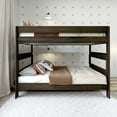 thumbnail image 2 of Plank+Beam Solid Wood Farmhouse Queen over Queen Bunk Bed Bed for Adults, Barnwood Brown, 2 of 7