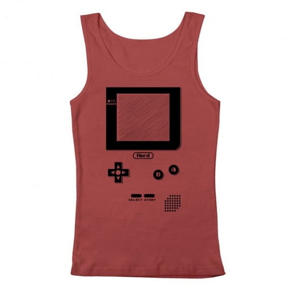 GEEK TEEZ Gameboy Nerd Original Artwork Inspired by Gameboy Men's Tank Top Red Large