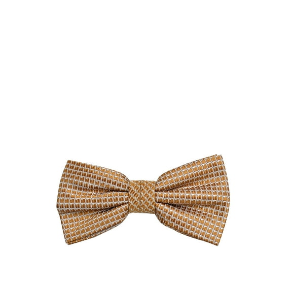 Gold Patterned Silk Bow Tie