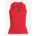 thumbnail image 3 of Scoop Women's Ribbed Sleeveless Polo Shirt, 3 of 5