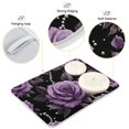 thumbnail image 3 of Yayeee Dish Drying Mat for Kitchen Counter 16"x18" Microfiber Absorbent Pad, Black Roses, 3 of 7