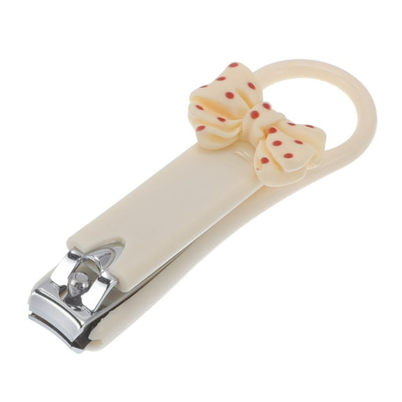 Unique Bargains 1 Pc Bow-knot Nail Clippers Toenail Clippers 3.15"x0.98" Beige